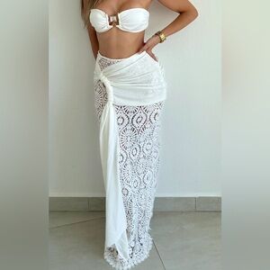 Mermaid in Lace White Two-Piece Set